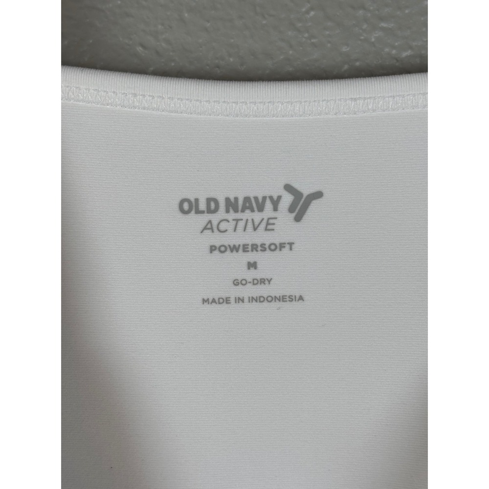 Old Navy Active Powersoft White Sleeveless Mini Dress Go-Dry Size M Graduation - Picture 3 of 8